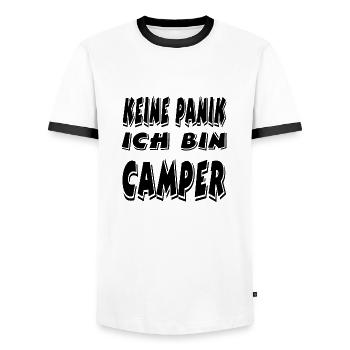 Camper - Männer Kontrast-T-Shirt - Weiß/Schwarz - Vorne - AI Model Female 172 light (172cm) & AI Model Male 178 dark (178cm)