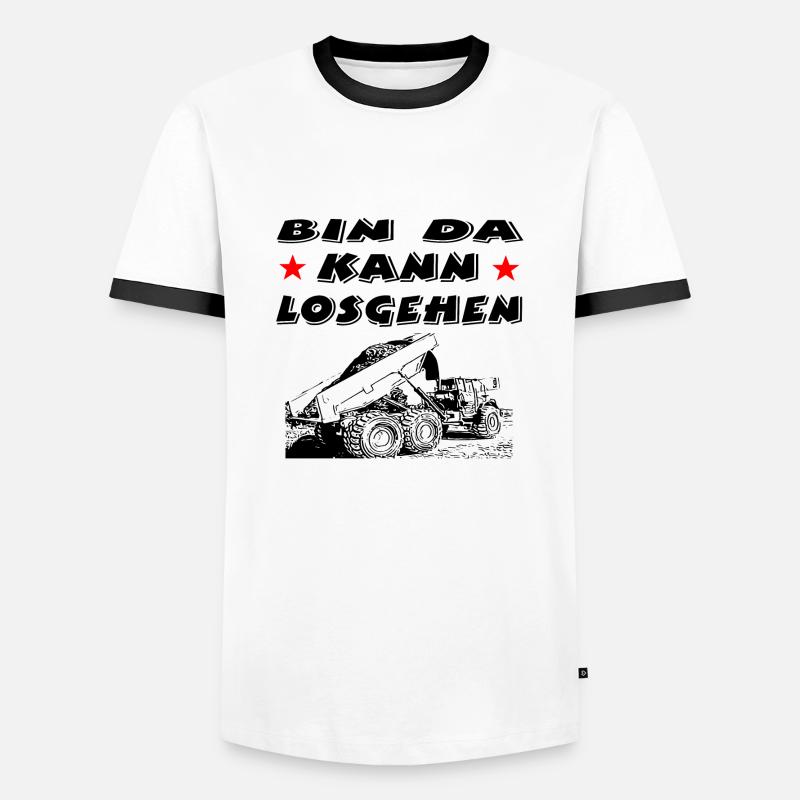 Baustelle - Männer Kontrast-T-Shirt - Weiß/Schwarz