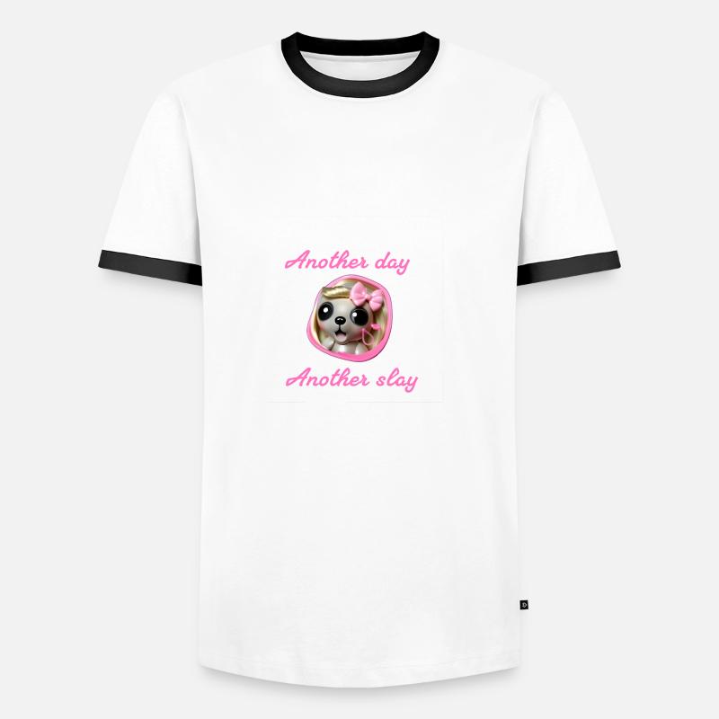 mouse, hamster, loop, animation - Men's Ringer Shirt - white/black