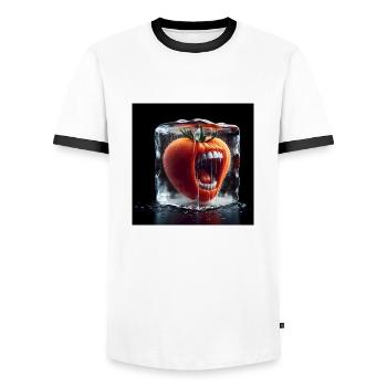 Carbs Age 1 - Männer Kontrast-T-Shirt - Weiß/Schwarz - Vorne - AI Model Female 172 light (172cm) & AI Model Male 178 dark (178cm)