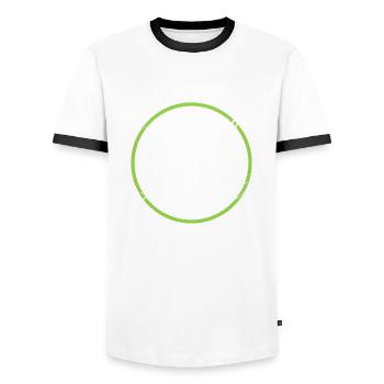 Idée présente Maintenir l’équilibre Équilibre de vie - T-shirt contrasté Homme - blanc/noir - Devant - AI Model Female 172 light (172cm) & AI Model Male 178 dark (178cm)
