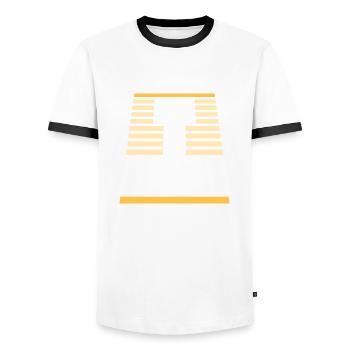 Funny I'm A Delight Sarcastic Delightful Humor Fun - Men's Ringer Shirt - white/black - Front - AI Model Female 172 light (172cm) & AI Model Male 178 dark (178cm)