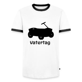 Vatertag - Männer Kontrast-T-Shirt - Weiß/Schwarz - Vorne - AI Model Female 172 light (172cm) & AI Model Male 178 dark (178cm)