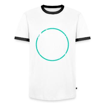 horse racing thrilling experiences present - Men's Ringer Shirt - white/black - Front - AI Model Female 172 light (172cm) & AI Model Male 178 dark (178cm)