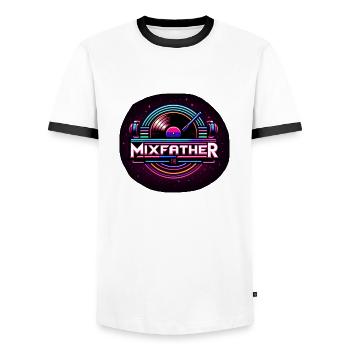 Le Mixfather 12 - T-shirt contrasté Homme - blanc/noir - Devant - AI Model Female 172 light (172cm) & AI Model Male 178 dark (178cm)