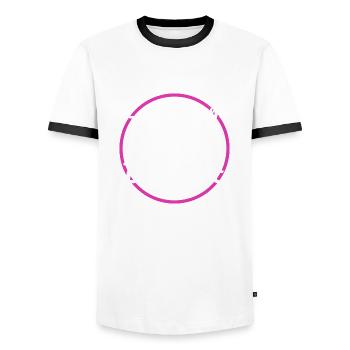 Équilibre de la vie Harmonie et équilibre Joie pure et impressionnante - T-shirt contrasté Homme - blanc/noir - Devant - AI Model Female 172 light (172cm) & AI Model Male 178 dark (178cm)