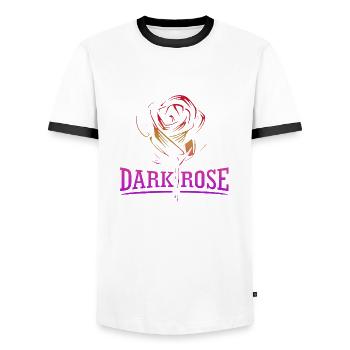 Blumen Frauen Frauenpower Design Kunst Weiblicher Stil - Männer Kontrast-T-Shirt - Weiß/Schwarz - Vorne - AI Model Female 172 light (172cm) & AI Model Male 178 dark (178cm)