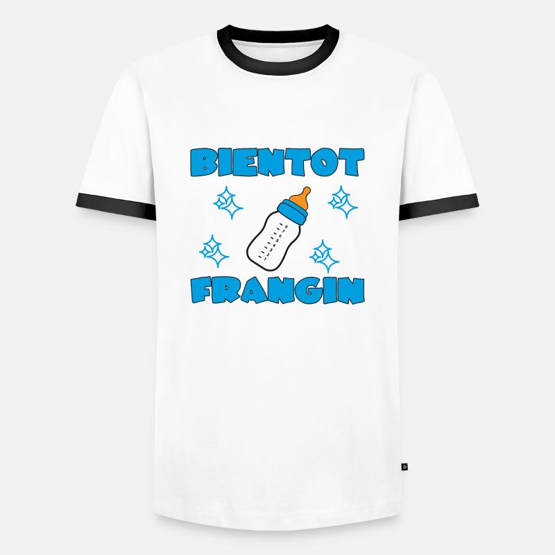 BALD BRUDER - Männer Kontrast-T-Shirt - Weiß/Schwarz