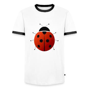 Scarabée chanceux - T-shirt contrasté Homme - blanc/noir - Devant - AI Model Female 172 light (172cm) & AI Model Male 178 dark (178cm)