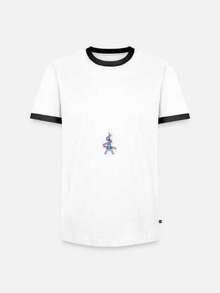 Shout, support, vibrate - Men's Ringer Shirt - white/black