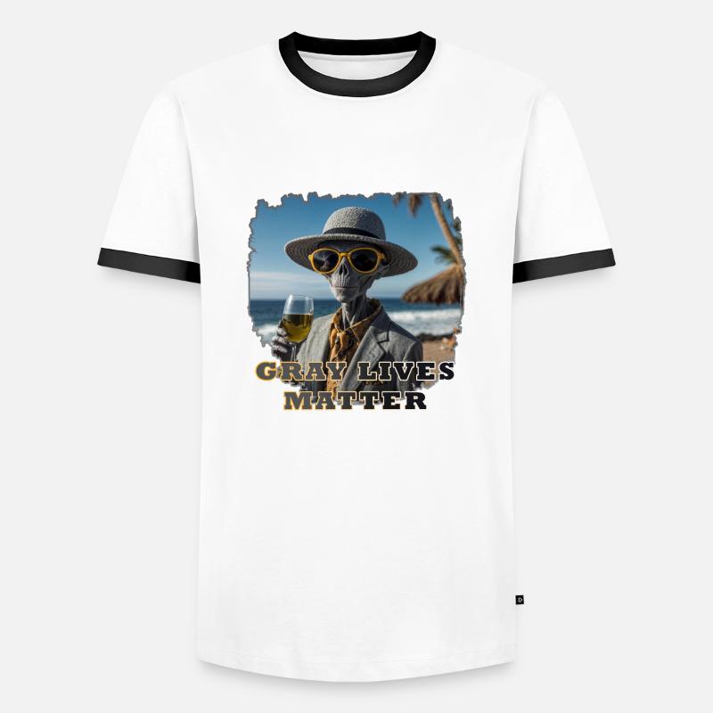 Gray lives matter - Version 1 - Männer Kontrast-T-Shirt - Weiß/Schwarz