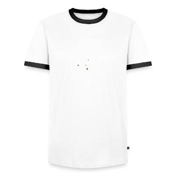 battement de cœur apiculteur - T-shirt contrasté Homme - blanc/noir - Devant - AI Model Female 172 light (172cm) & AI Model Male 178 dark (178cm)