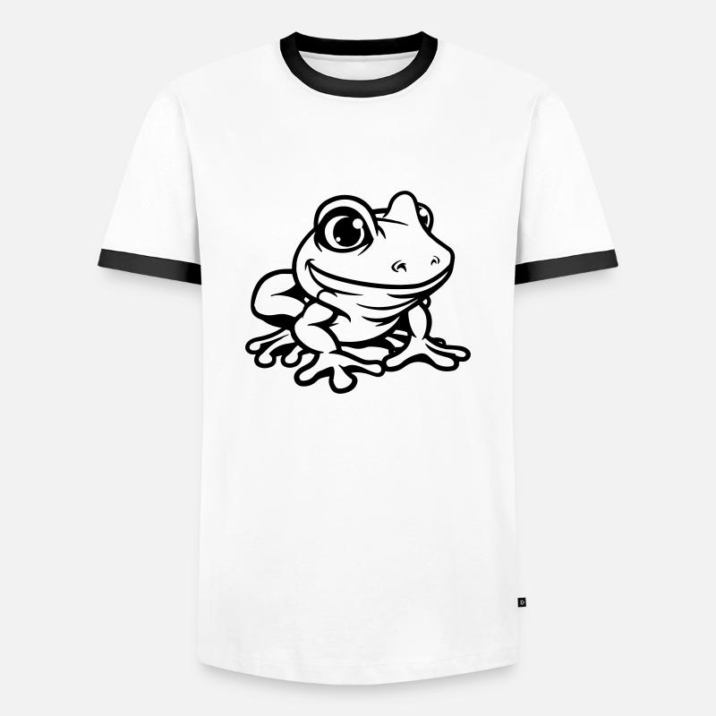 Frog Comic - Men's Ringer Shirt - white/black