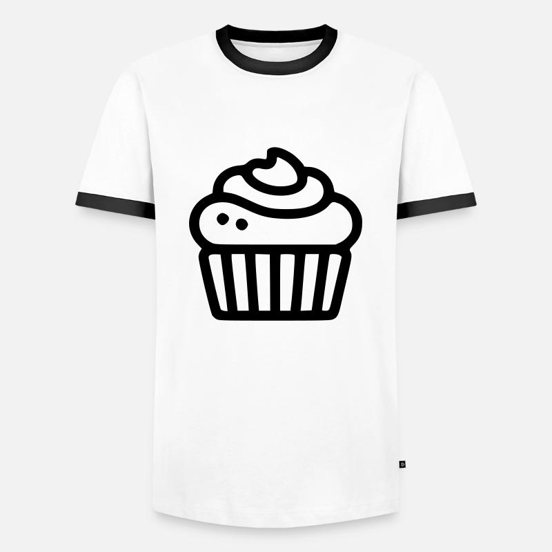 Früchtebrot - Männer Kontrast-T-Shirt - Weiß/Schwarz