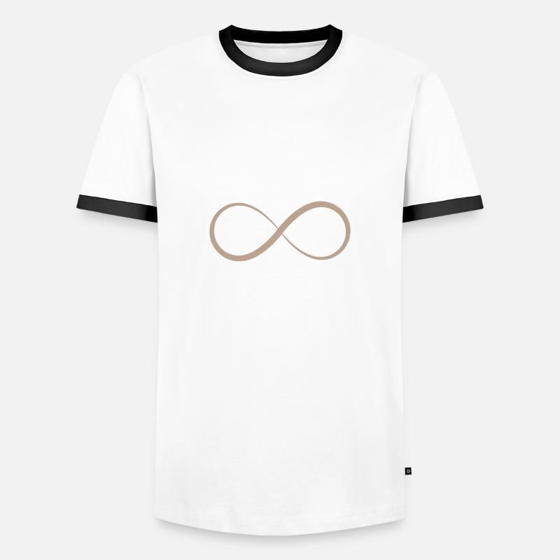 Unendlicher Buchstabe c - Männer Kontrast-T-Shirt - Weiß/Schwarz