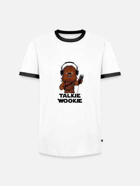 TALKIE WOOKIE - T-shirt contrasté Homme - blanc/noir