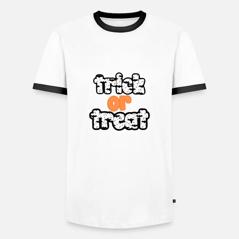 Süßes oder Saures - Männer Kontrast-T-Shirt - Weiß/Schwarz