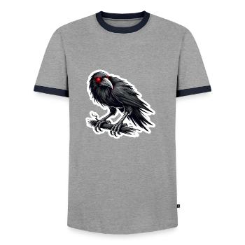 Rabenvogel - Männer Kontrast-T-Shirt - Grau/Navy  - Vorne - AI Model Female 172 light (172cm) & AI Model Male 178 light (178cm)