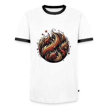 your Spirit Back - Männer Kontrast-T-Shirt - Weiß/Schwarz - Vorne - AI Model Female 172 light (172cm) & AI Model Male 178 dark (178cm)