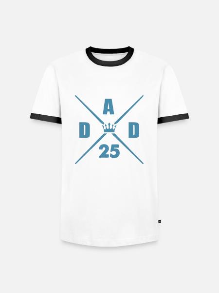 dad 25 daddy - Men's Ringer Shirt - white/black