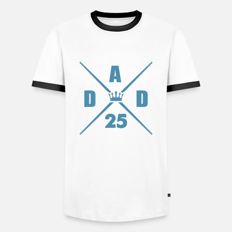 dad 25 daddy - Men's Ringer Shirt - white/black