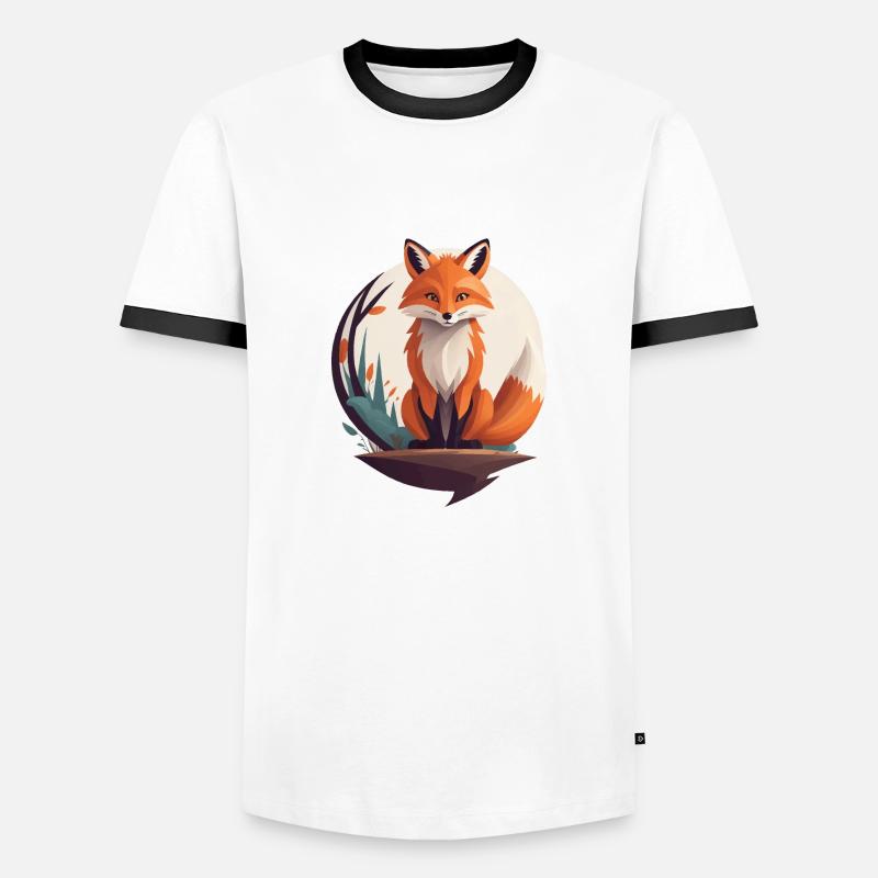 Fox - Men's Ringer Shirt - white/black
