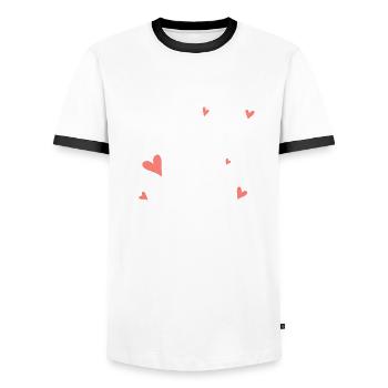 Disability Isn't A Bad Word Awareness Acceptance - Men's Ringer Shirt - white/black - Front - AI Model Female 172 light (172cm) & AI Model Male 178 dark (178cm)