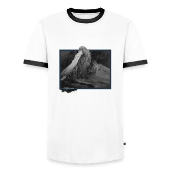 Cervino - Matterhorn - Männer Kontrast-T-Shirt - Weiß/Schwarz - Vorne - AI Model Female 172 light (172cm) & AI Model Male 178 dark (178cm)