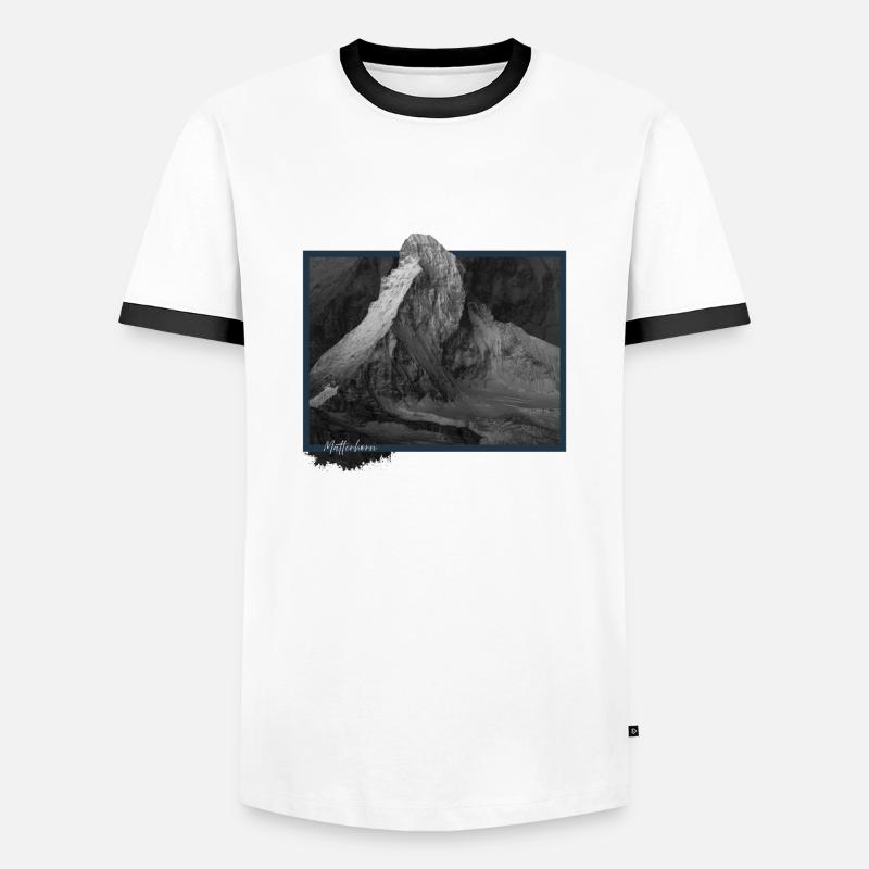 Cervino - Matterhorn - Men's Ringer Shirt - white/black