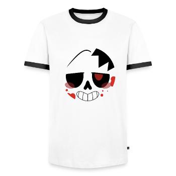 Horror - Männer Kontrast-T-Shirt - Weiß/Schwarz - Vorne - AI Model Female 172 light (172cm) & AI Model Male 178 dark (178cm)