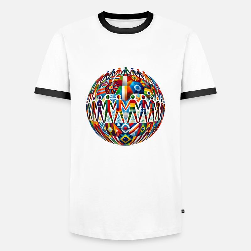 Unity in Diversity – Strong Together - Men's Ringer Shirt - white/black