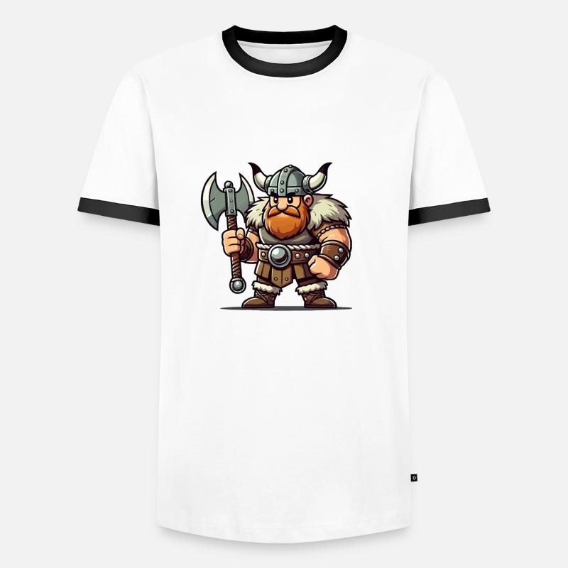 Viking Comic - Men's Ringer Shirt - white/black