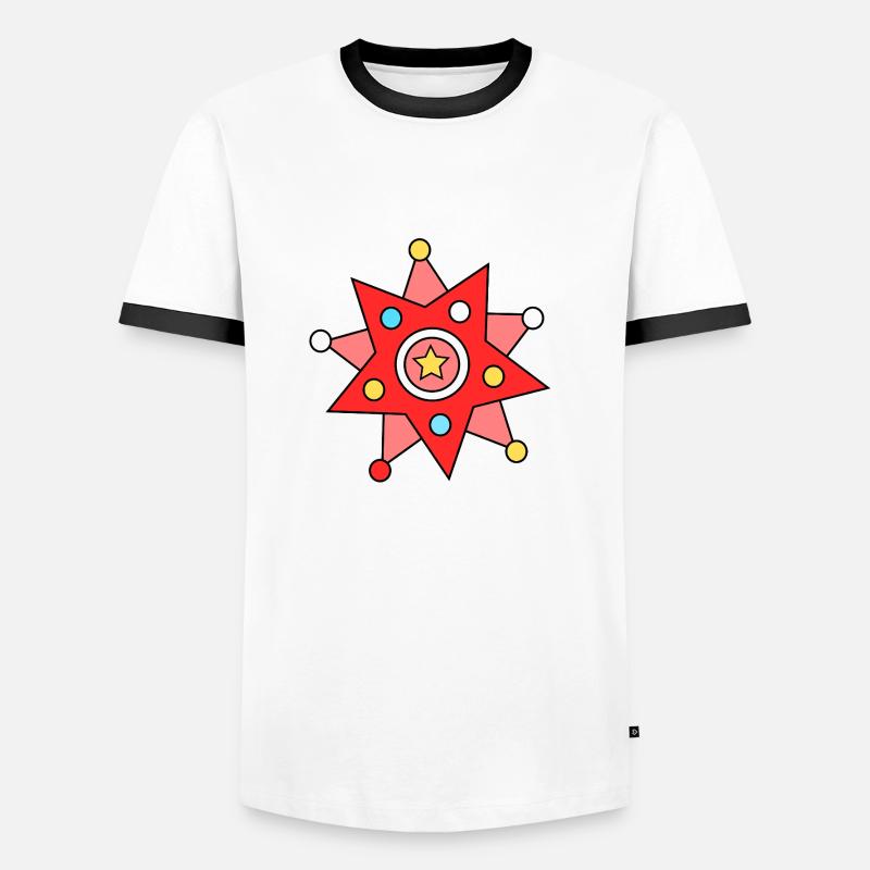 Stars different - Männer Kontrast-T-Shirt - Weiß/Schwarz