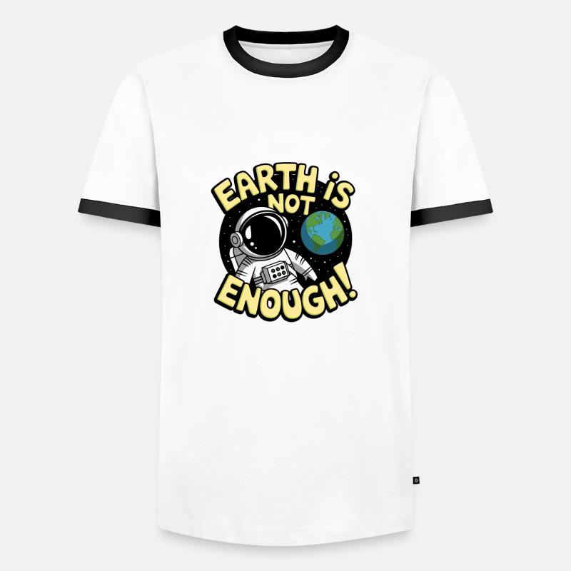 Earth Is Not Enough - Men's Ringer Shirt - white/black