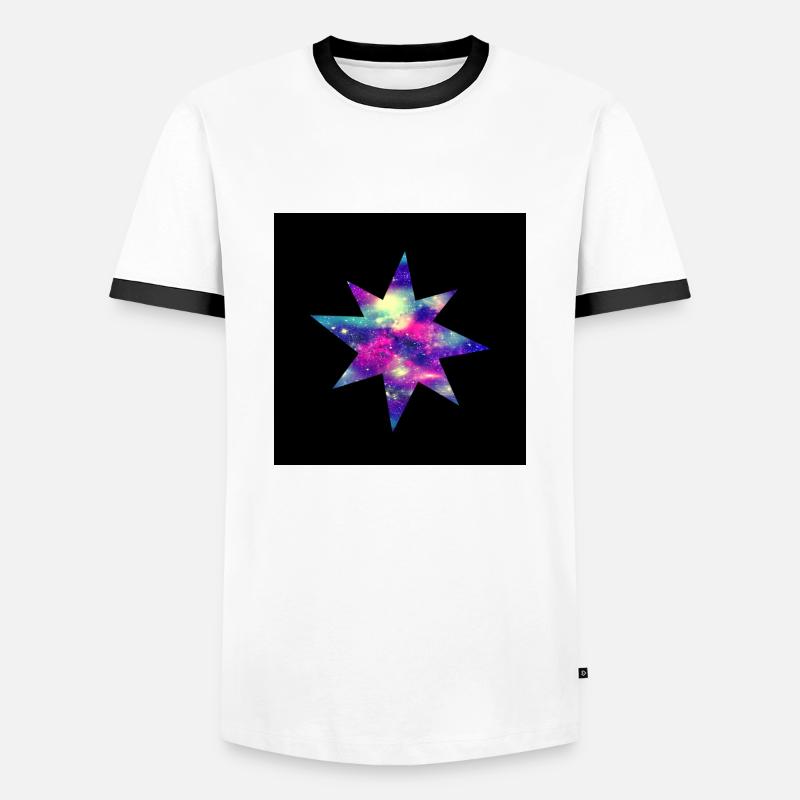 Stellarix I - Männer Kontrast-T-Shirt - Weiß/Schwarz