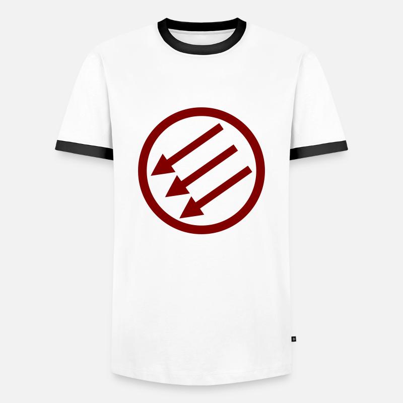 Järnfronten / Eiserne Front / Iron Front - Männer Kontrast-T-Shirt - Weiß/Schwarz