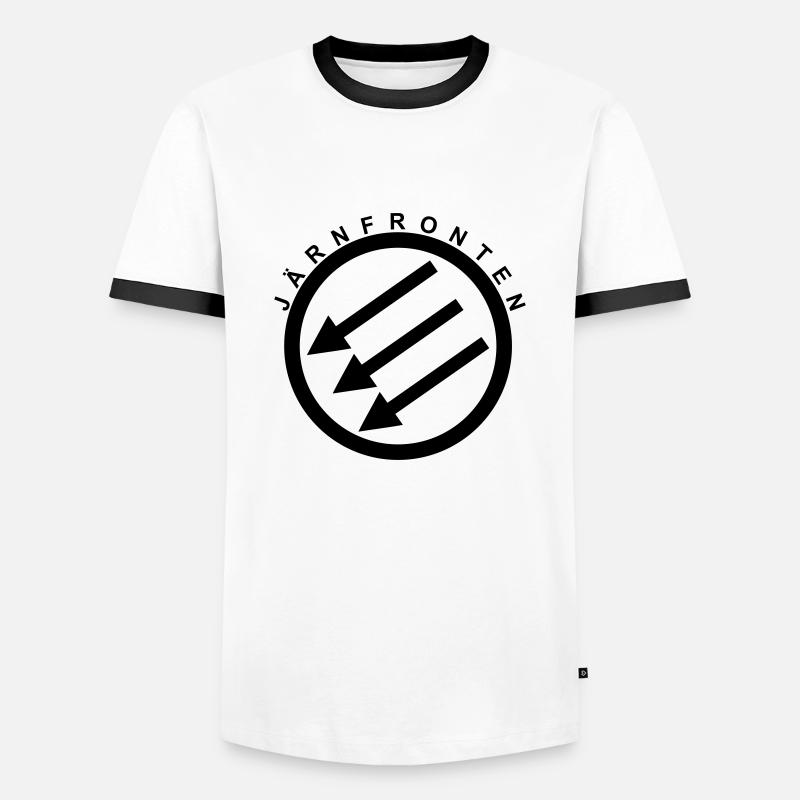 Järnfronten / Eiserne Front / Iron Front - Men's Ringer Shirt - white/black