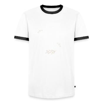 Veux tu être ma marraine - T-shirt contrasté Homme - blanc/noir - Devant - AI Model Female 172 light (172cm) & AI Model Male 178 dark (178cm)