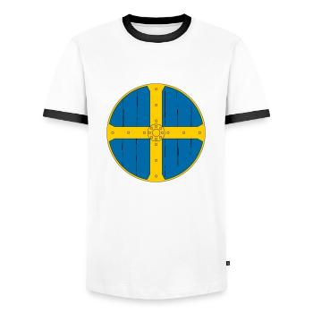 Viking - Men's Ringer Shirt - white/black - Front - AI Model Female 172 light (172cm) & AI Model Male 178 dark (178cm)