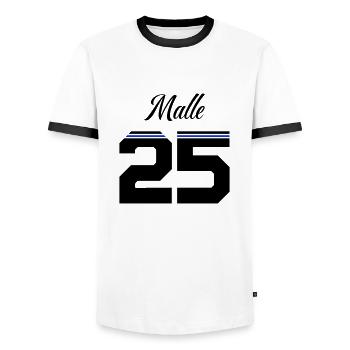 Malle 2025 Trikot - Männer Kontrast-T-Shirt - Weiß/Schwarz - Vorne - AI Model Female 172 light (172cm) & AI Model Male 178 dark (178cm)