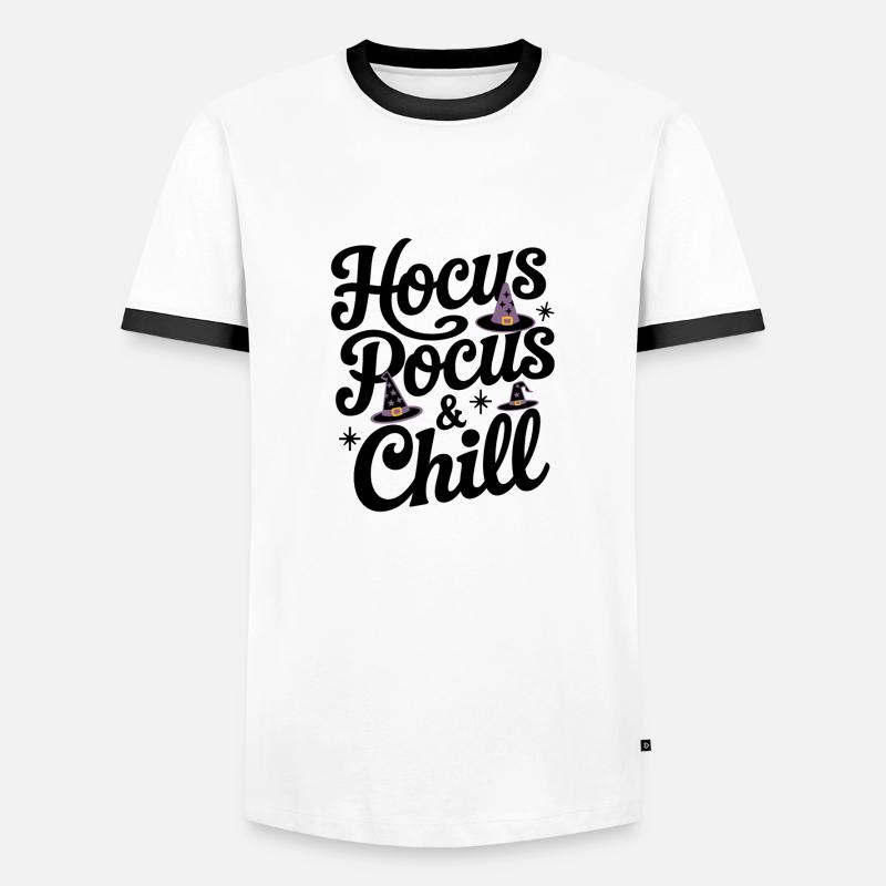 Hocus Pocus & Chill - Men's Ringer Shirt - white/black