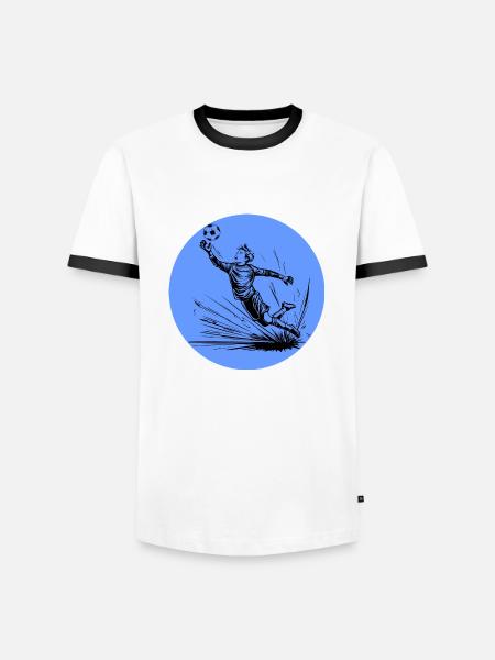 Goalkeeper - Men's Ringer Shirt - white/black
