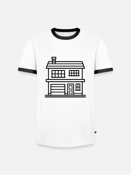 Maison Propriété - T-shirt contrasté Homme - blanc/noir