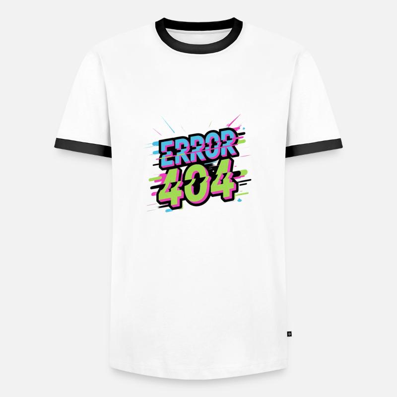 Error 404 - Men's Ringer Shirt - white/black
