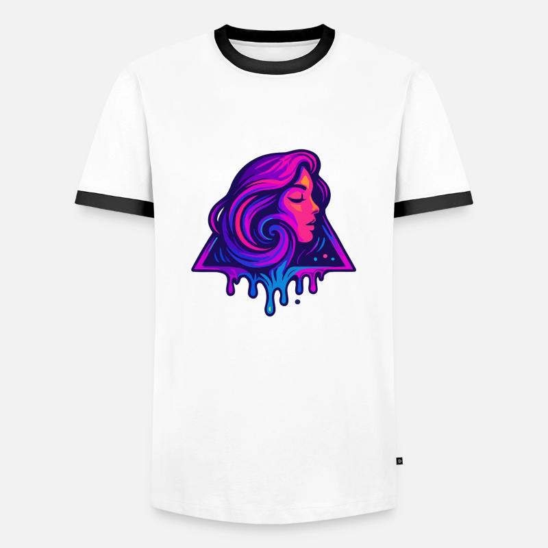 Triangle Profile - Men's Ringer Shirt - white/black