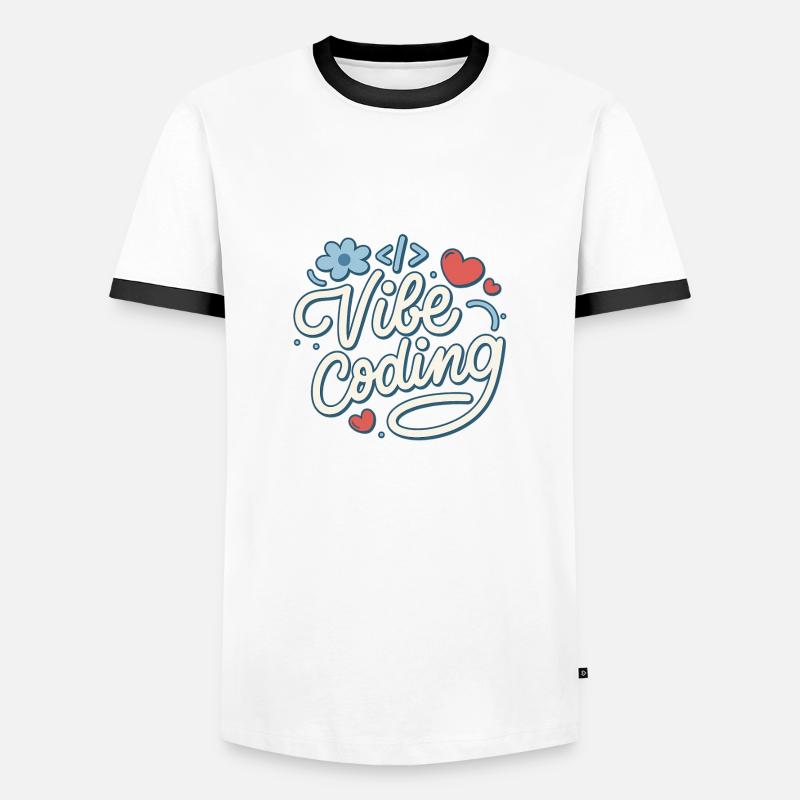 Vibe Coding - Men's Ringer Shirt - white/black