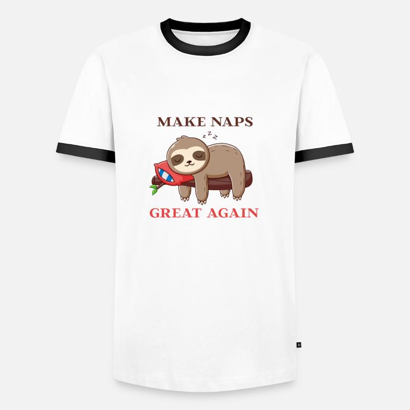 Make Naps Great Again - Men's Ringer Shirt - white/black