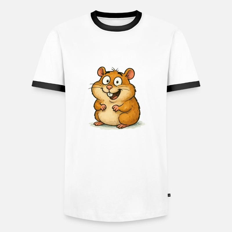Hamster Comic - Men's Ringer Shirt - white/black