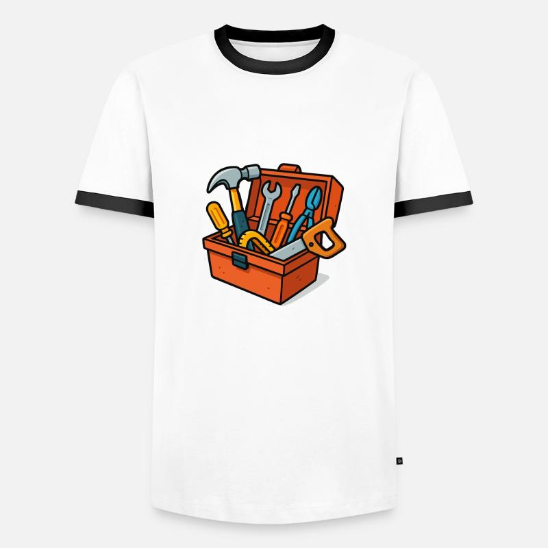 toolbox - Men's Ringer Shirt - white/black