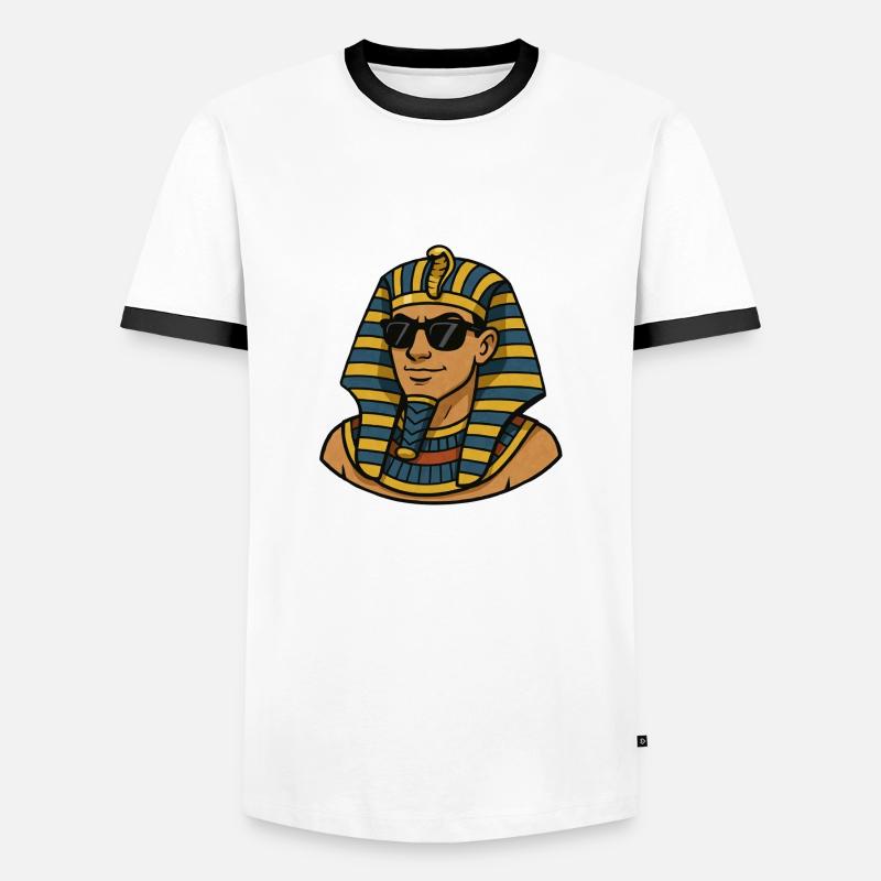 pharaoh - Men's Ringer Shirt - white/black